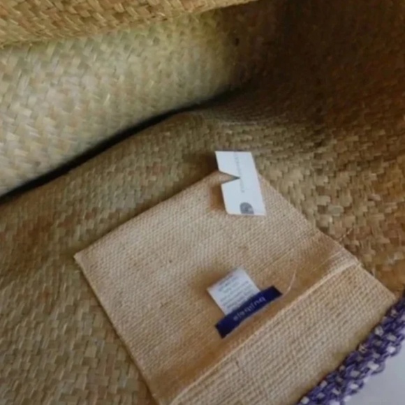 NWT! ANTHROPOLOGIE Pomaria Tassel Tote Straw Colorful Beach Pool Resort Vacation - Picture 11 of 15